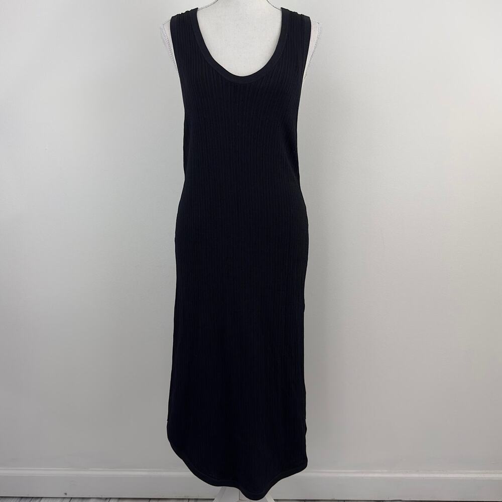 DKNY black Ribbed Midi tank dress‎ NWT
